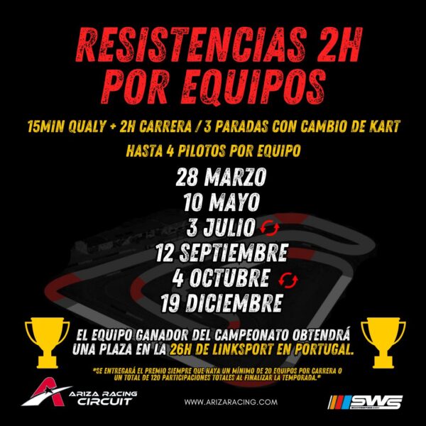 Calendario campeonato resistencia 2h oficial 2